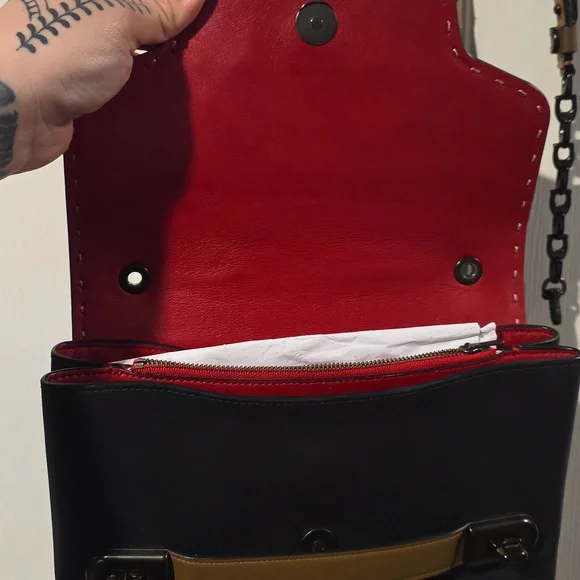 🌟👜 Coach 1941 Swagger Patchwork Prairie Rivets. Chain Crossbody Strap. - Picture 12 of 16